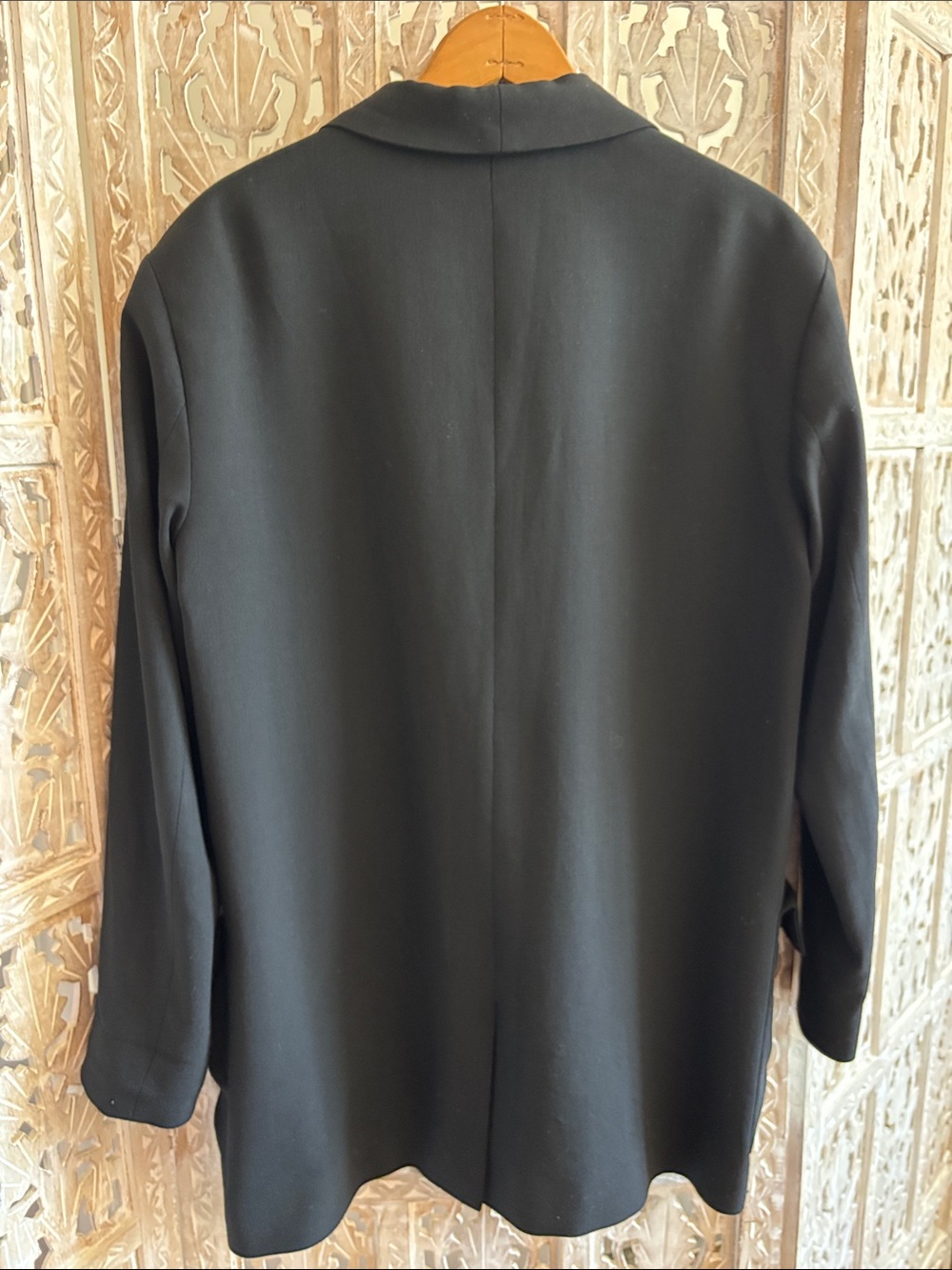 COS Double-Breasted Wool-Blend Blazer Black EU Size 38 / US Size 6 - Picture 3 of 5
